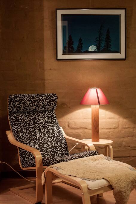 Seating in the main bedroom.