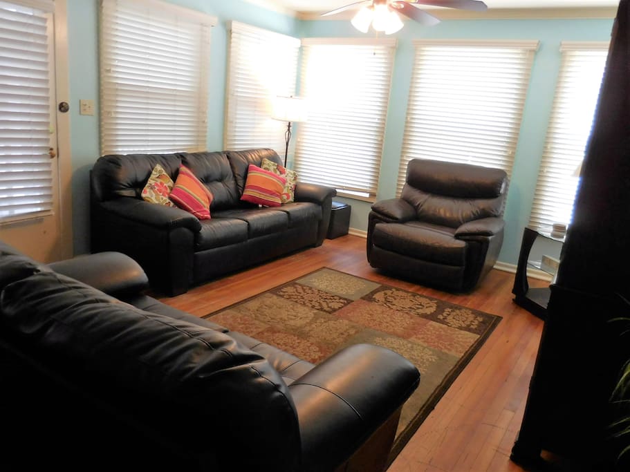 Large living area filled with lots of natural Siesta Key sunshine