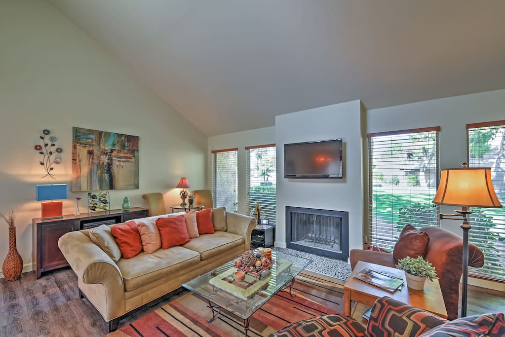 Spread out and relax in the completely remodeled living room.