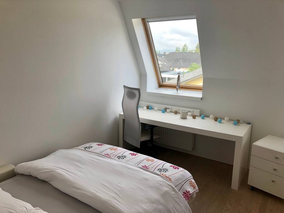 Your room - small but comfy.