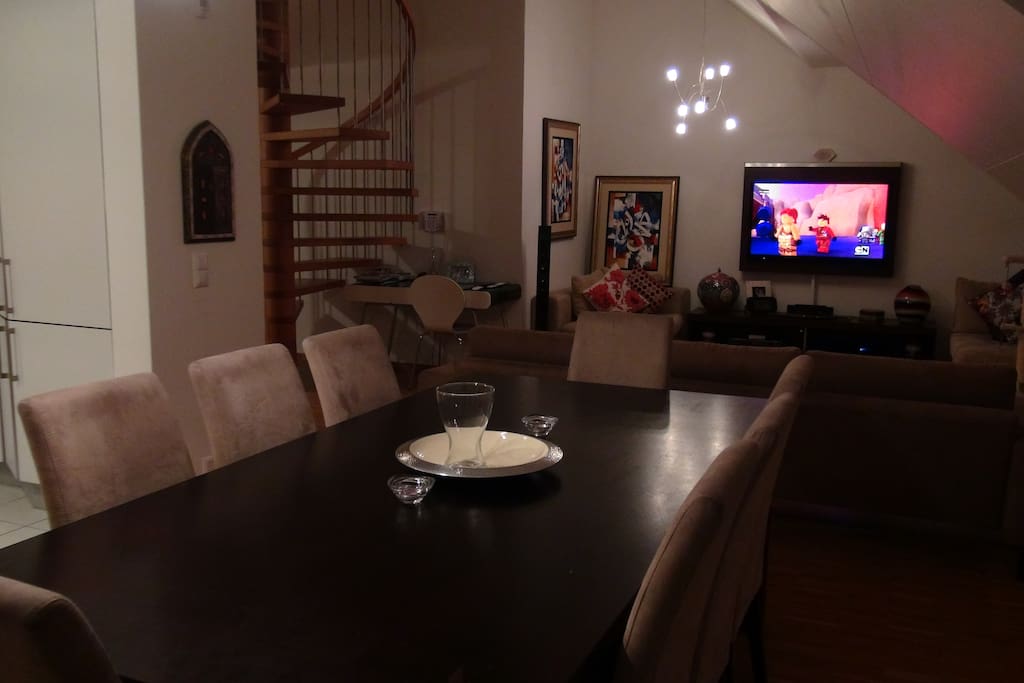Very large open plan living, dining and kitchen