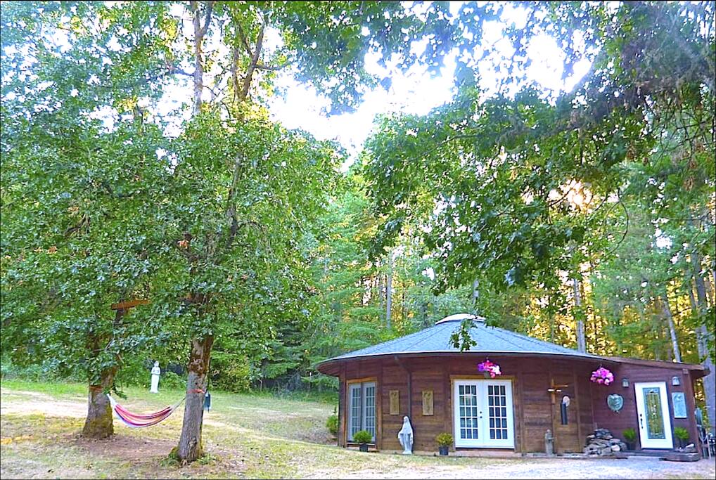 Nestled in the middle of a forest