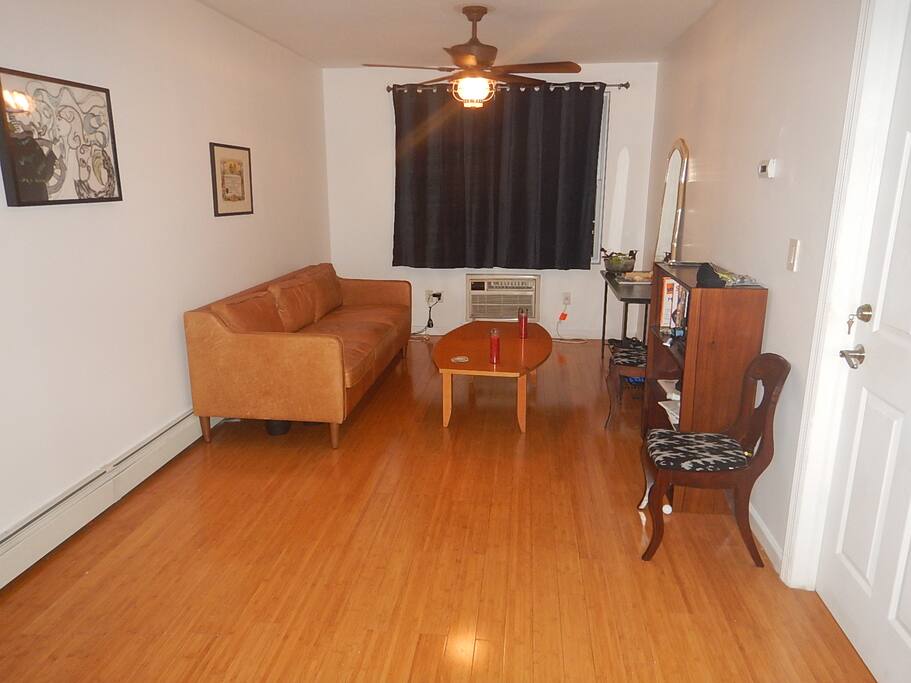 Spacious living area. The condo is 949 sq ft total.