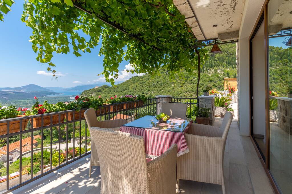 Balcony with Boka Bay view.