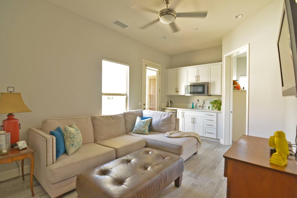 Casita Living Area - Private Entrance with kitchenette and full bathroom.