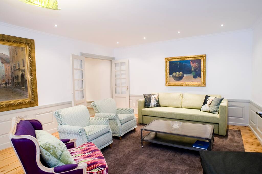 Living room seating area with lots of space