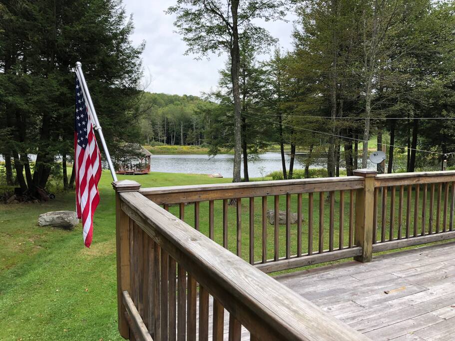 View of the lake from deck
