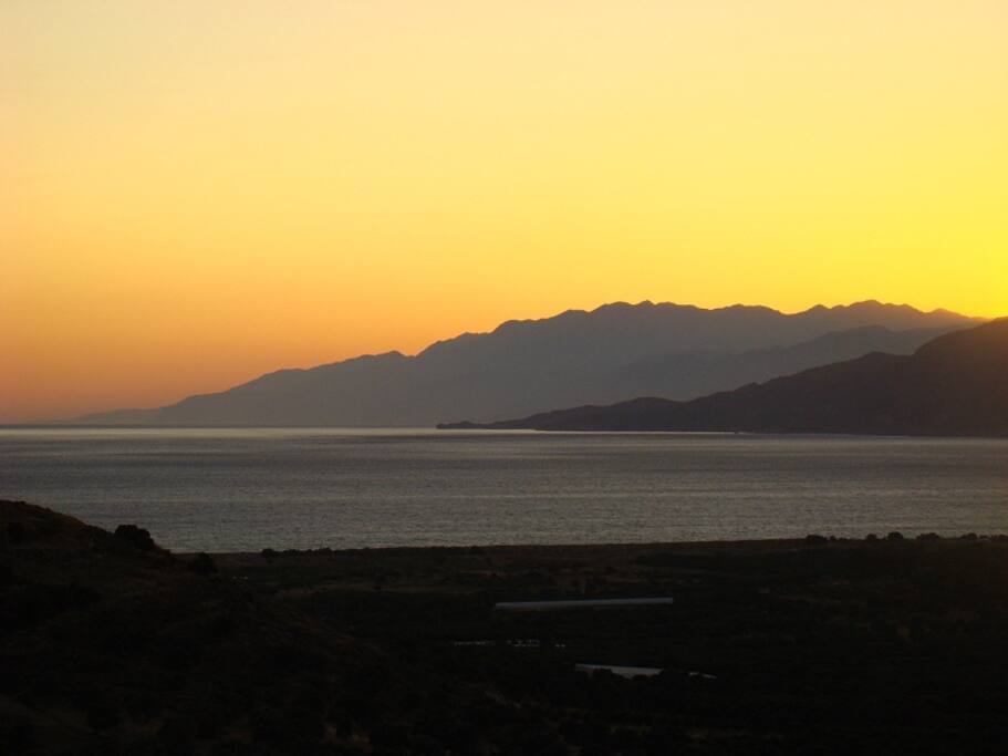 sunset from the balcony