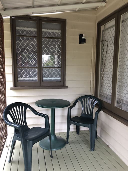 Front verandah. Great for breakfast or afternoon drinks. Also large verandah and grassed yard at rear of house