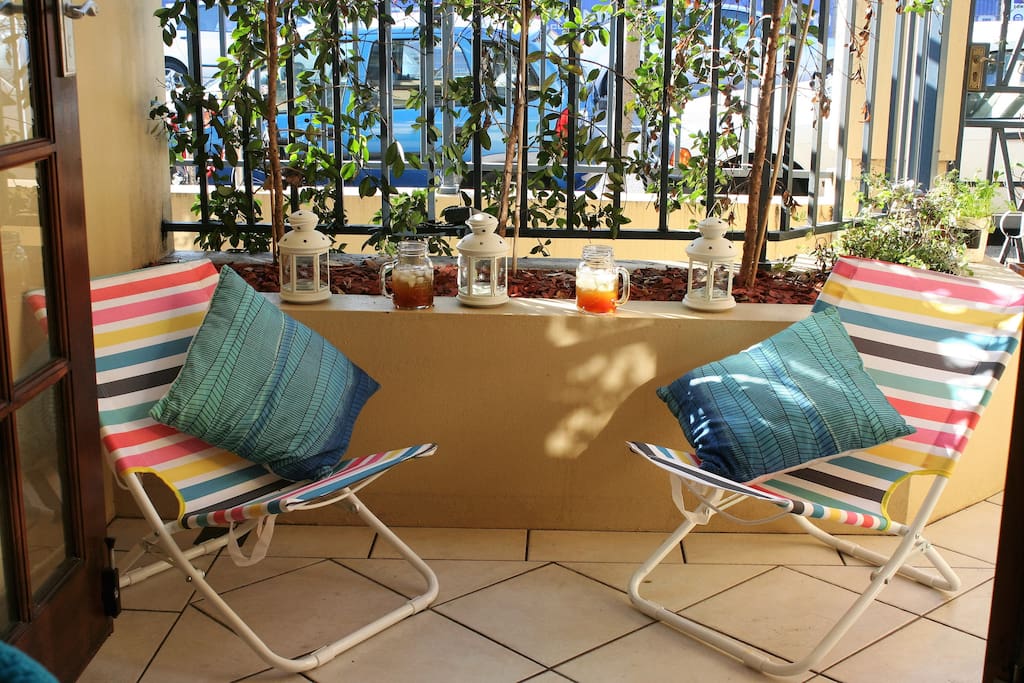Our outside terrace
