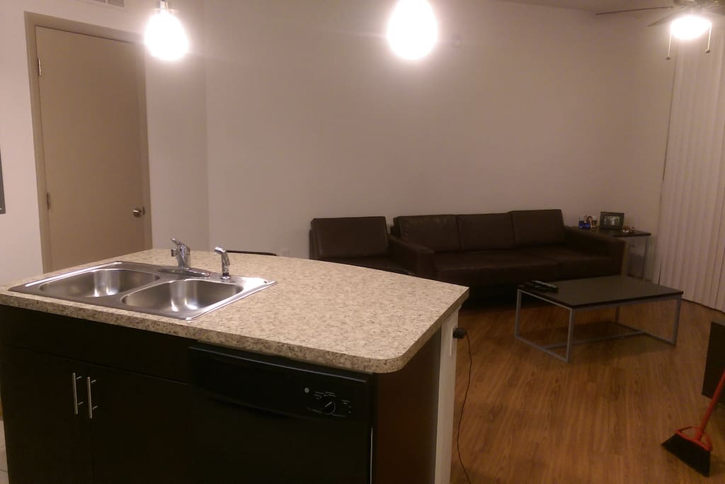 Kitchen and living area