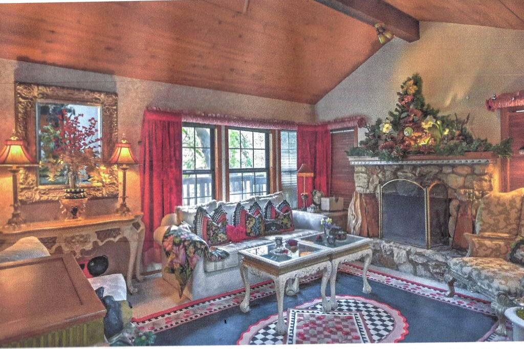 Great room with fireplace