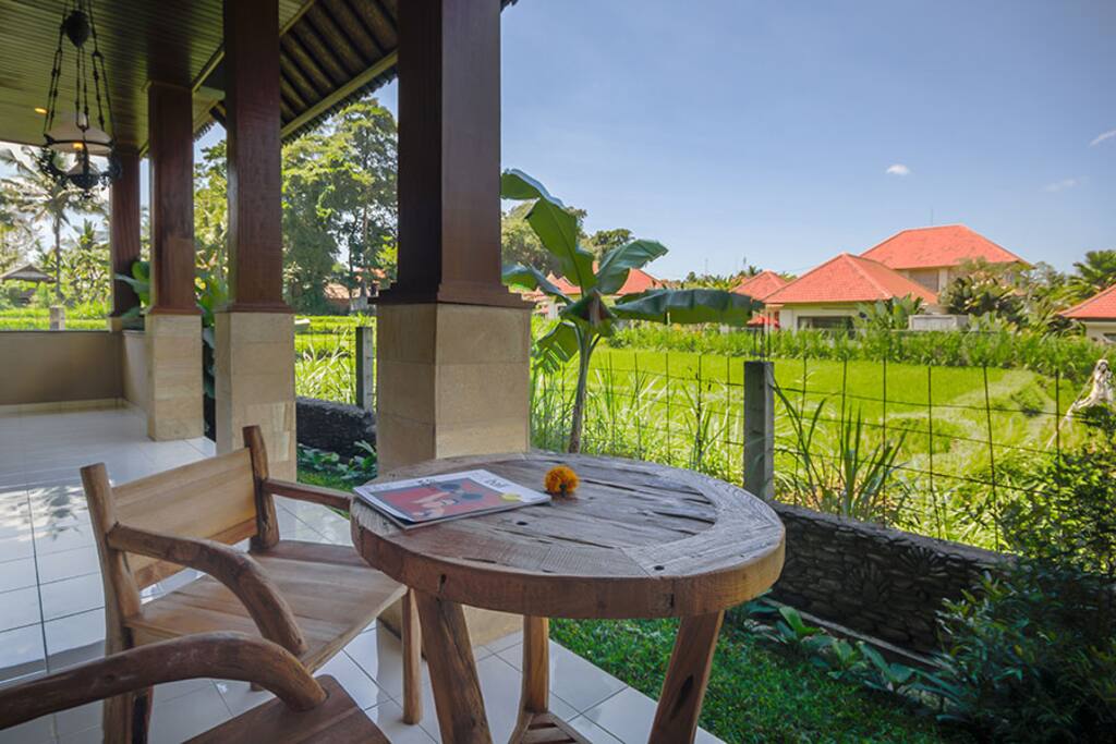 southern-facing terrace and dining table