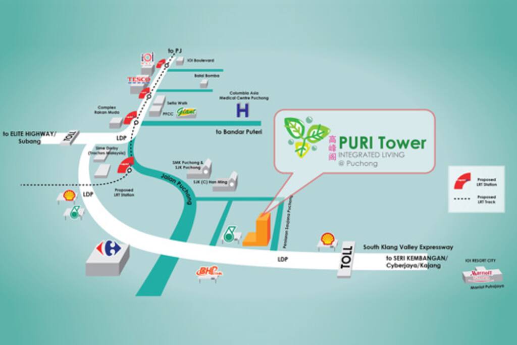 Puri Tower - Low destiny (20 storey condo block with 130 units)