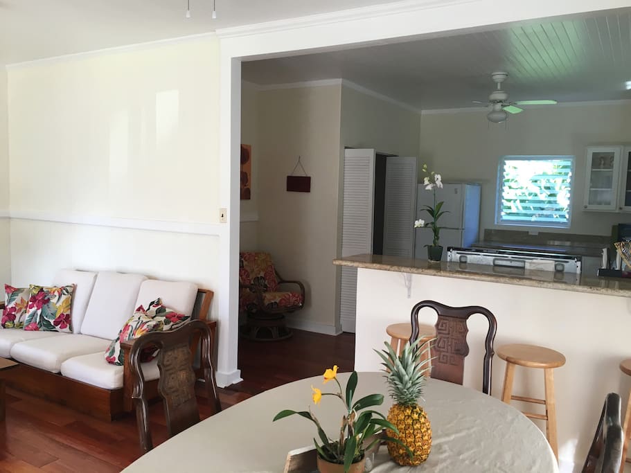 Open concept & bar make it easy to enjoy meals together