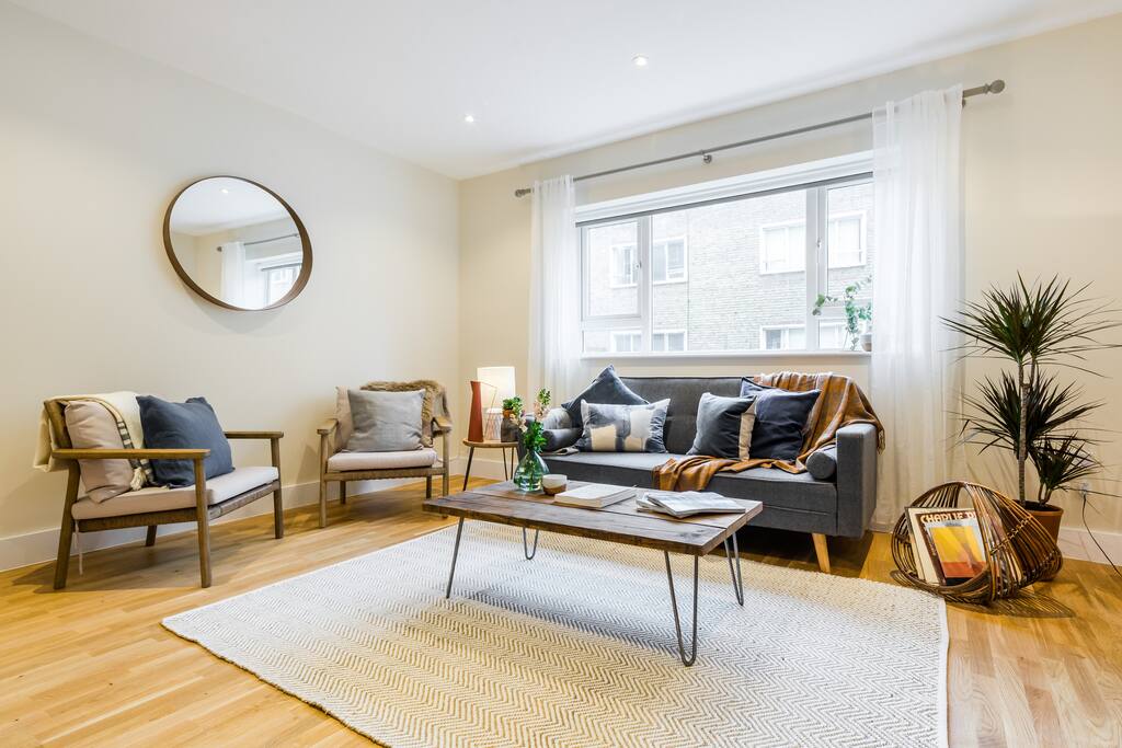 The living area is both stylish and comfortable.