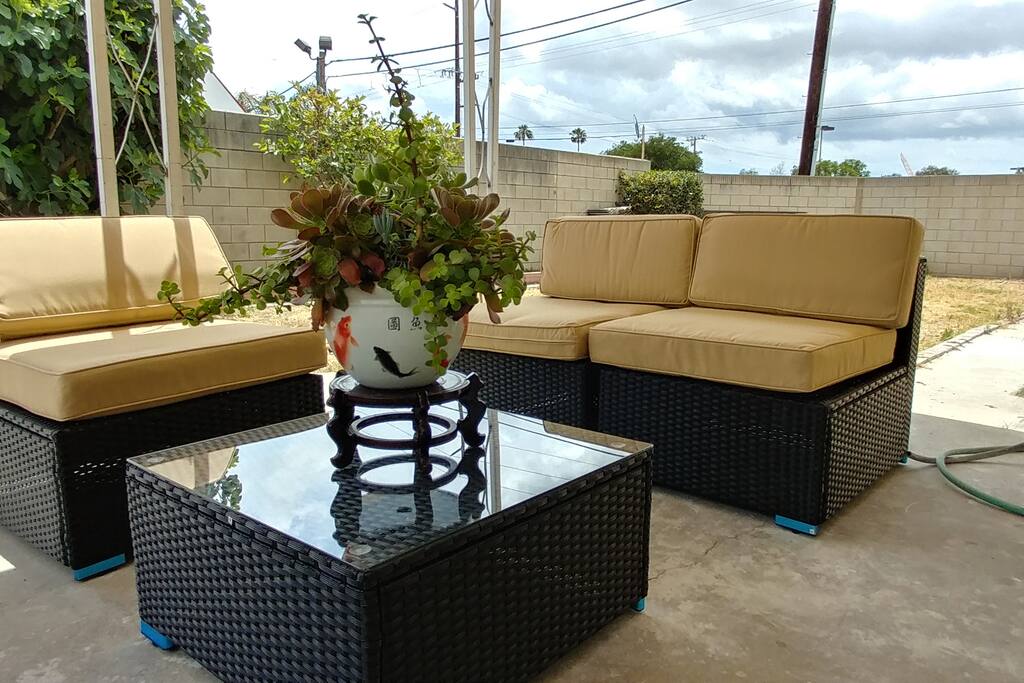 Patio sofa set