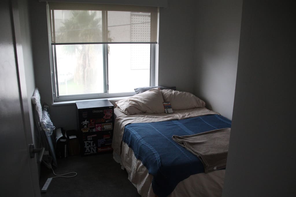 Private guest room with actual bed.
