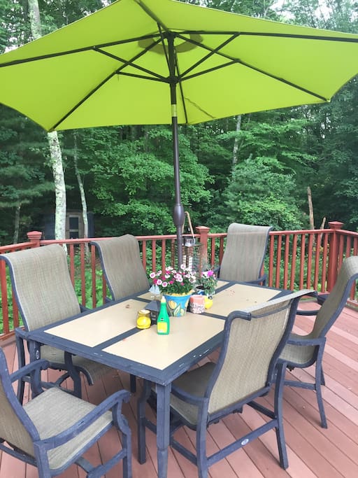Large deck to enjoy pre game festivities