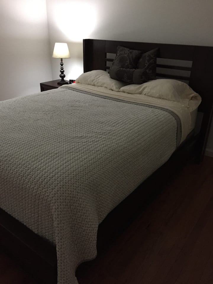 Bedroom number three has another brand new queen bed. 