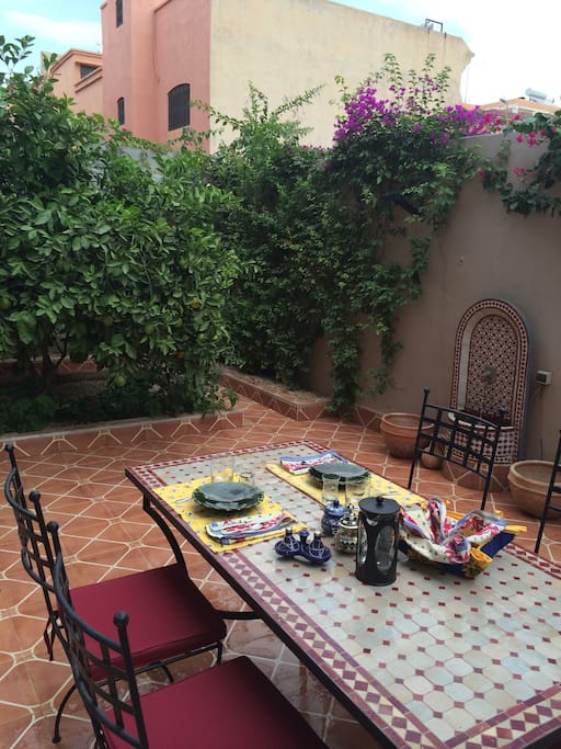 Garden patio for breakfast, lunch, dinner or just relaxing.