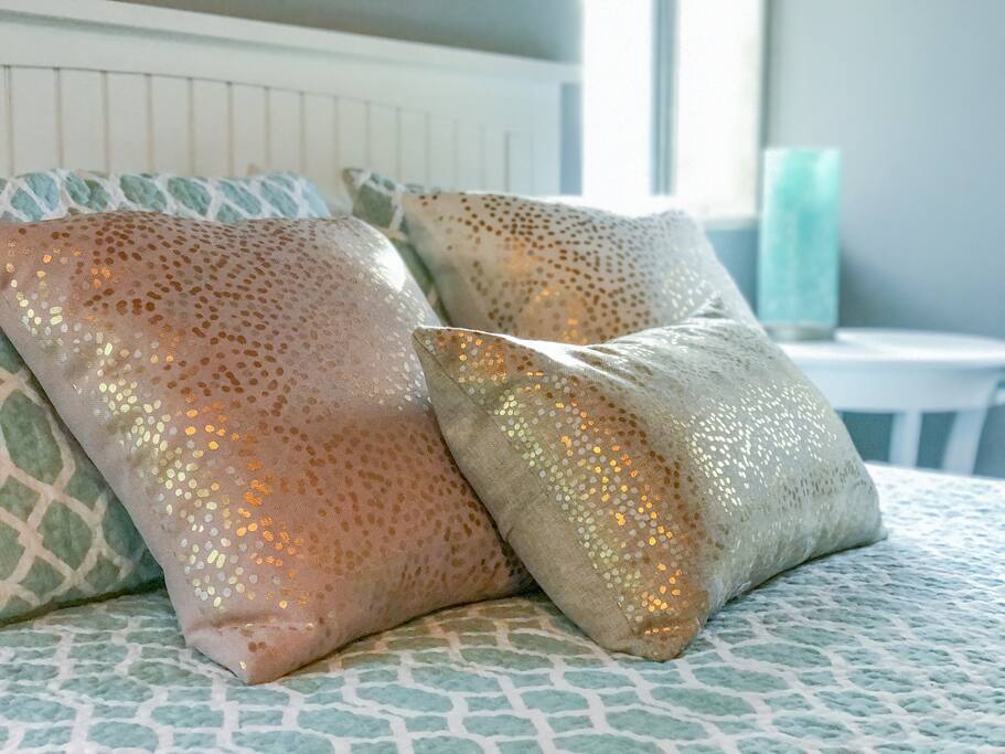 Bamboo foam pillows for comfort!