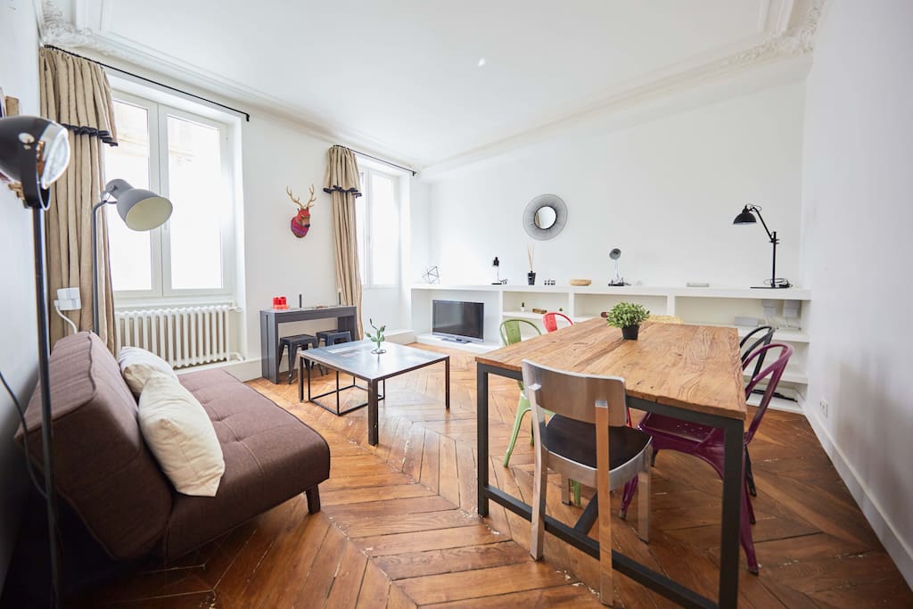 Living room with sofa bed