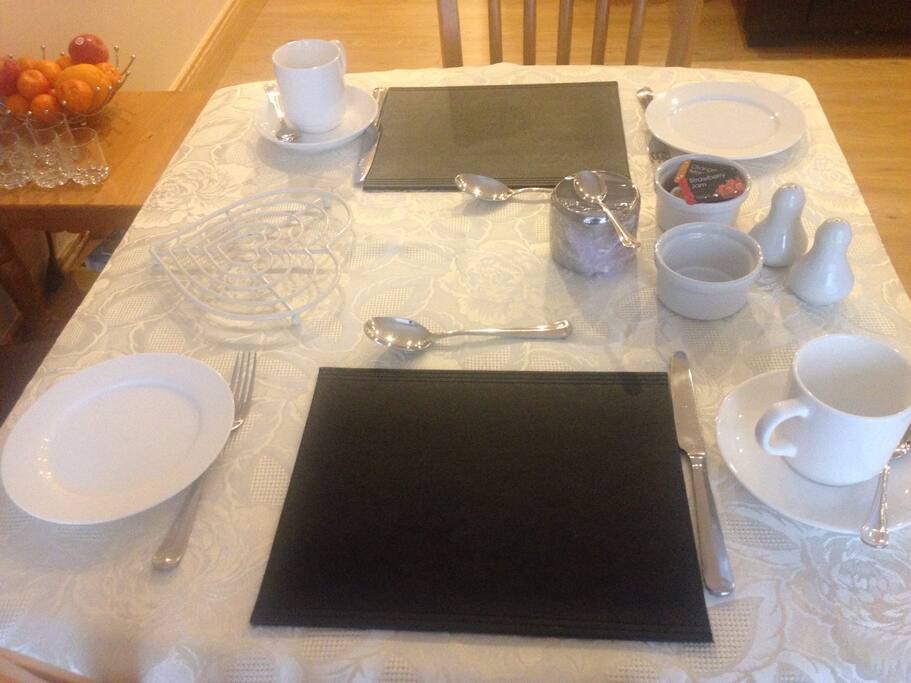 Breakfast table
