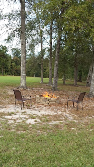 brick fire pit outside your backdoor