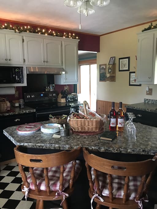 Kitchen ready for guests
