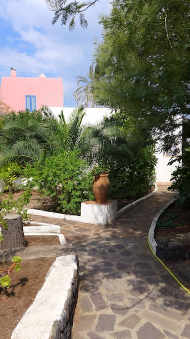 Garden path from entrance to main terrace