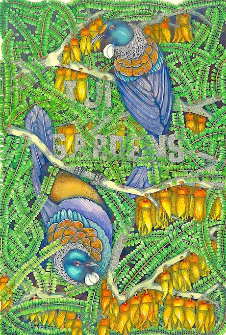 The beautiful Tui. Spot the hidden message