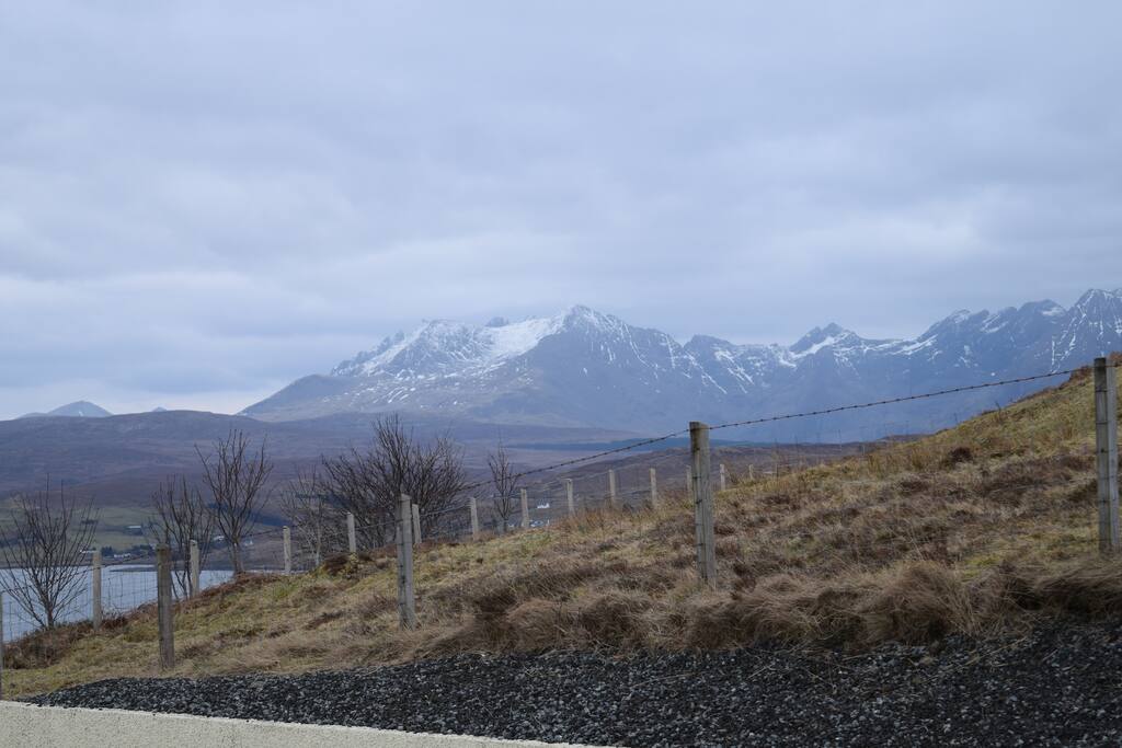 Wintry view from decking