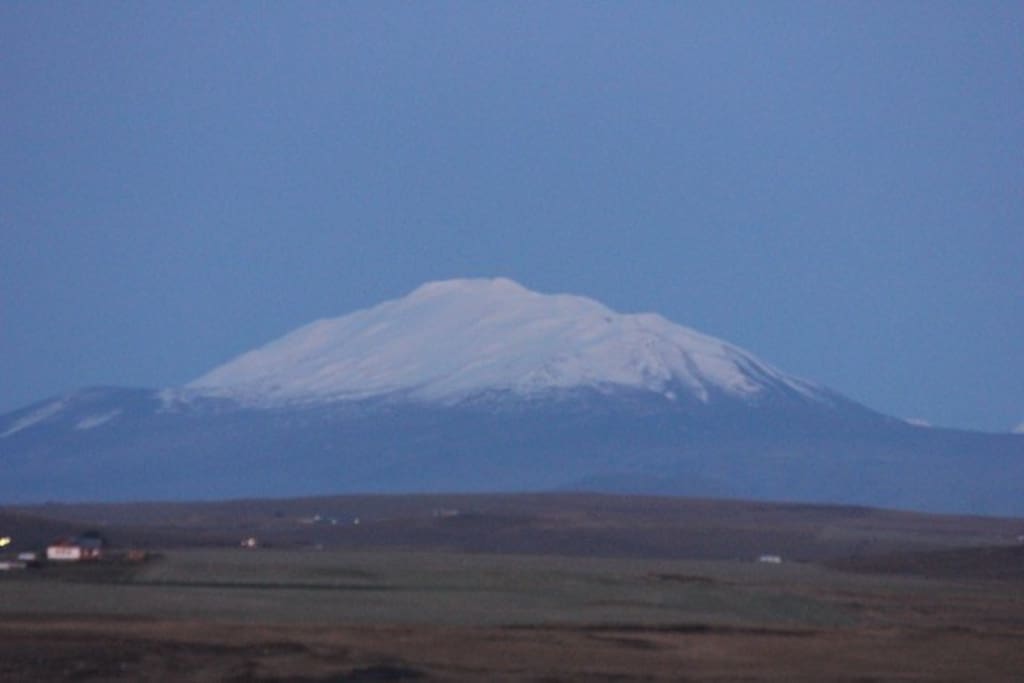 The view to Hekla the Queen of Icelandic volcano