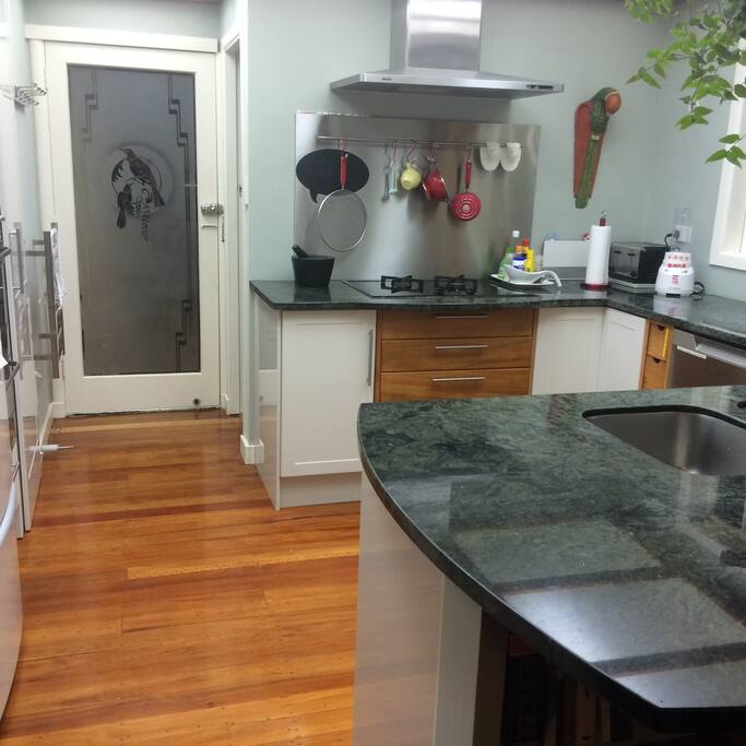 View through kitchen
