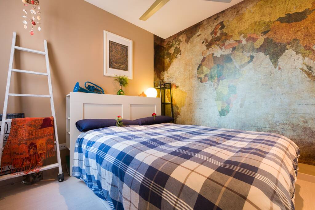 Dormitorio, cama doble