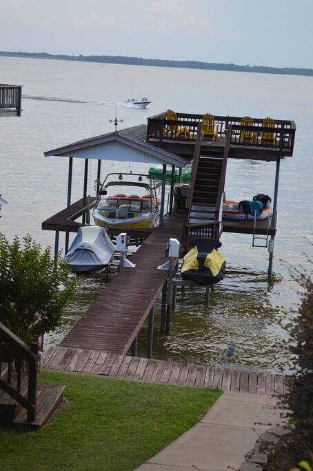 Dock with party deck on top