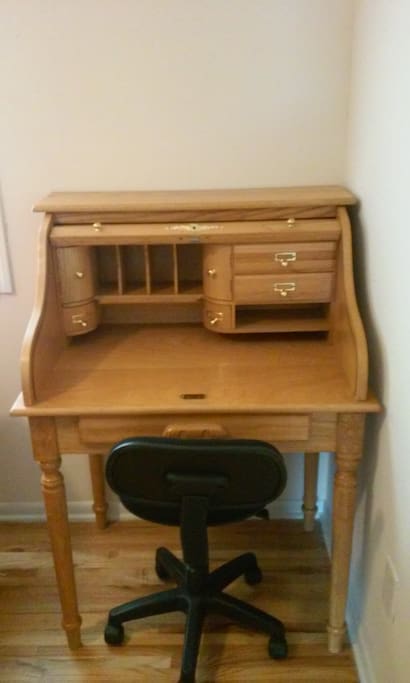 Desk inside your bedroom with high speed wifi.