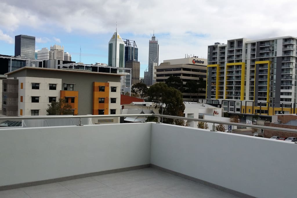 City view from balcony