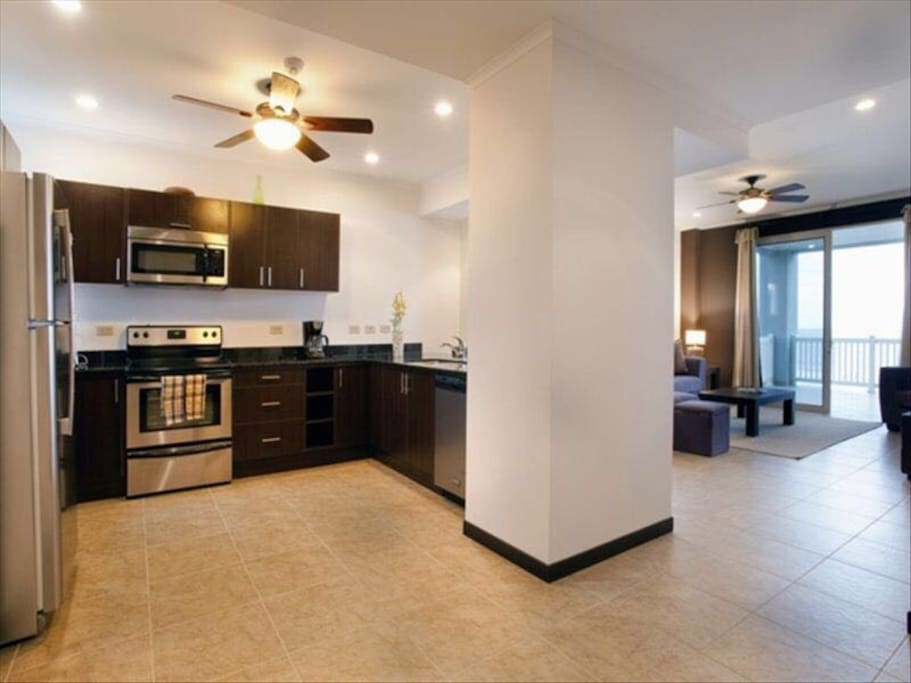 Fully stocked Kitchen with combo to Living room. Home away from home. Promise you will not be disappointed.