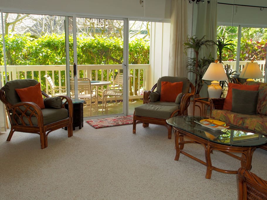 Living room with lanai