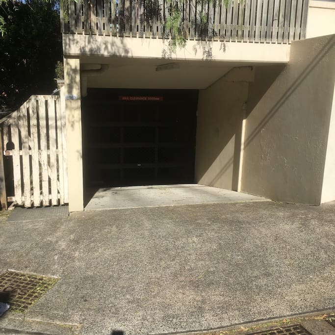Undercover secure parking. Remote supplied.