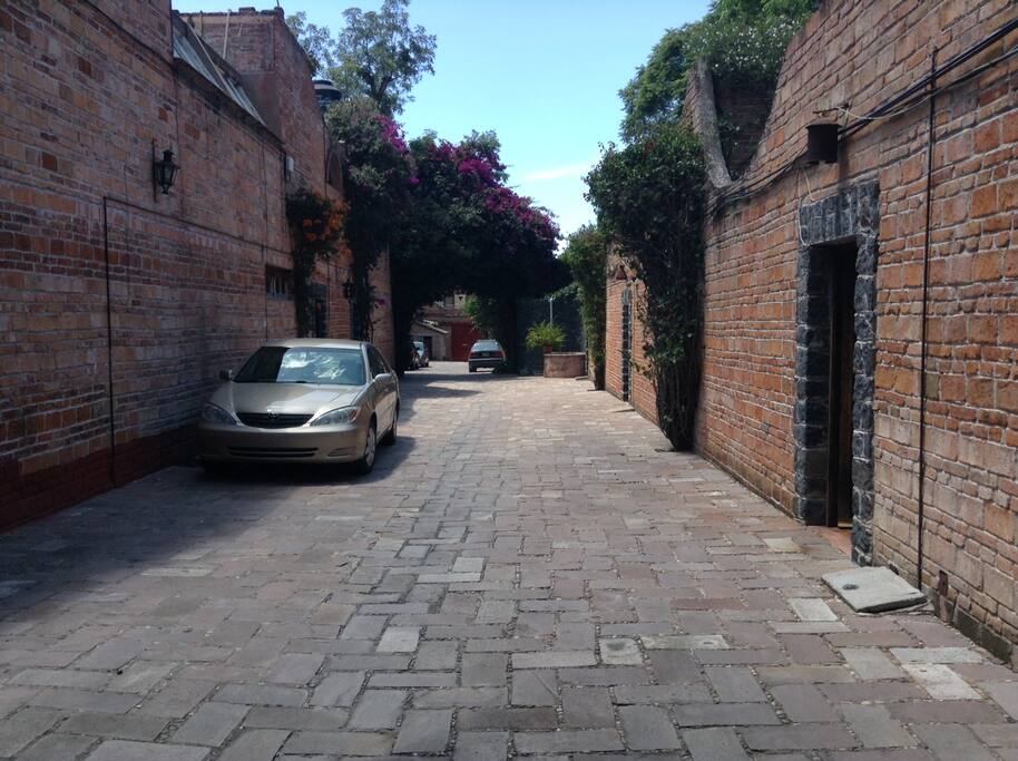Parking space inside
property