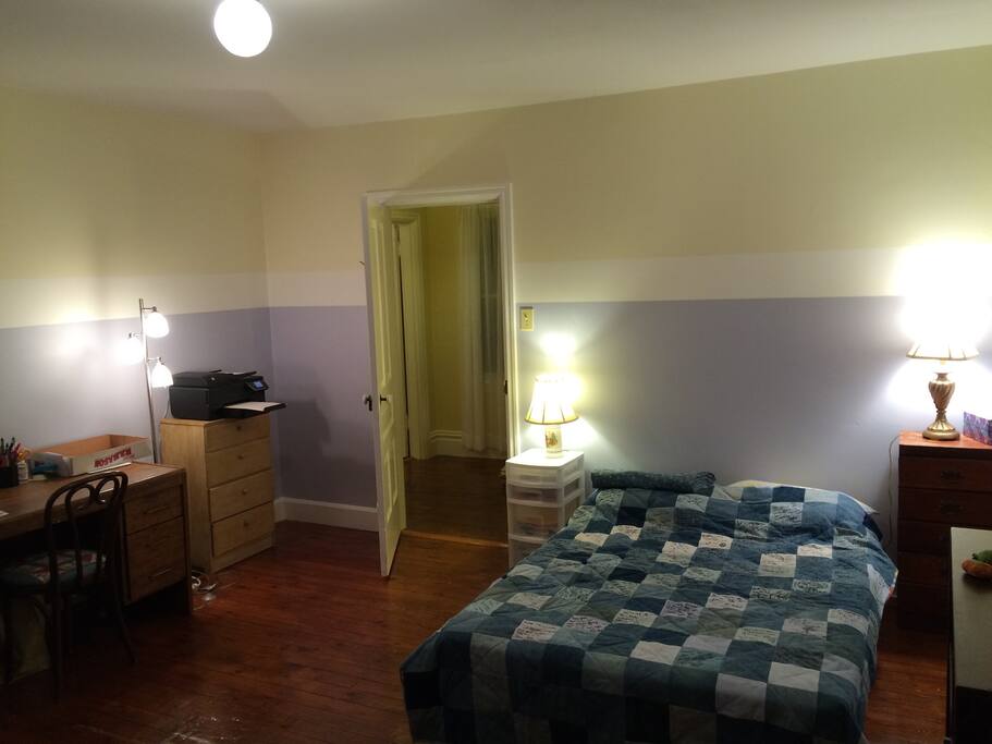 Bedroom #2, with a double bed for 2. Also room for an air mattress, which we can provide.