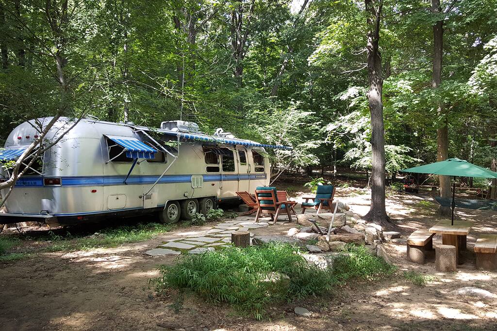 Campsite in summer