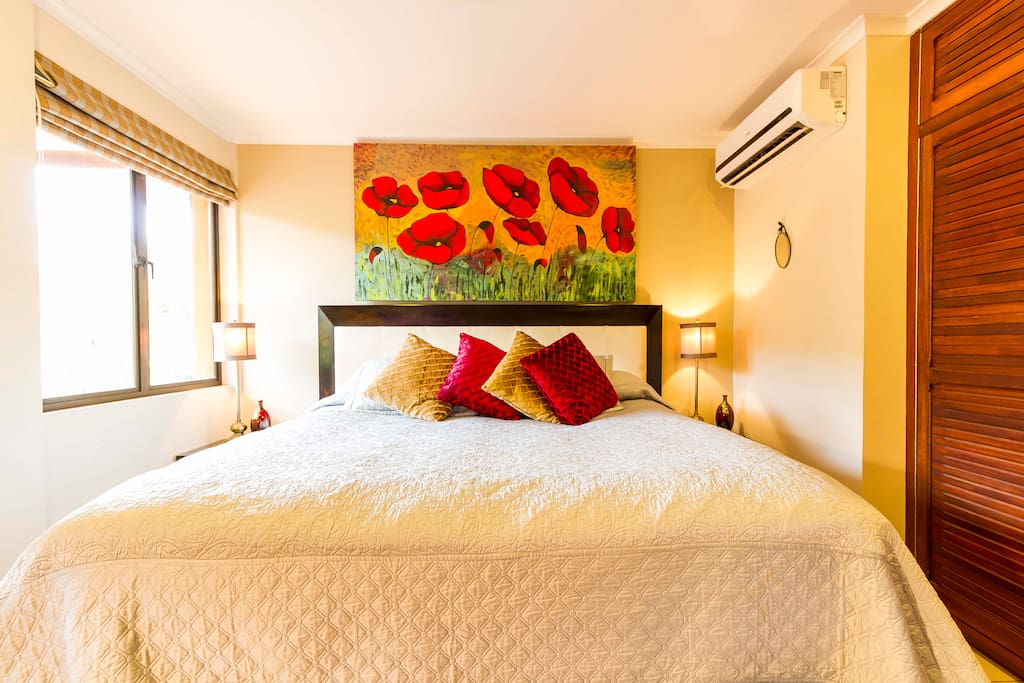 Master bedroom with king bed