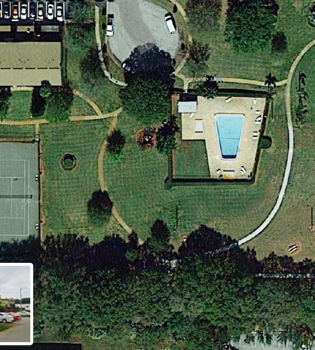 Park, pool, play ground, tennis, and basket ball courts in community.