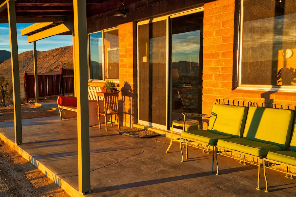 Front patio to soak in the morning sunrise