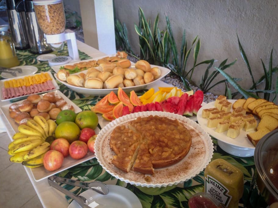 Buffet de café da manhã incluído para nossos hóspedes