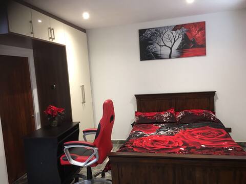 Bright, stylish Studio with Sports channels.